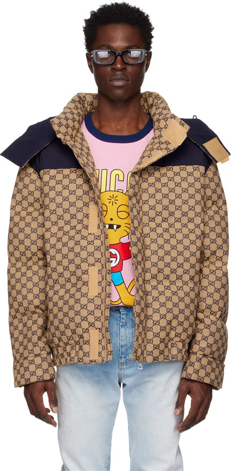 gucci men's down jacket|gucci jacket without hoodie.